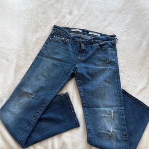 Anthropologie Parallel Straight Leg Distressed Jeans Medium Wash Women’s 32